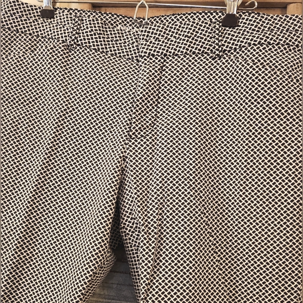 Pants Gap Black And White Patterned Slim City Kha… - image 1